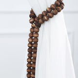 Elevate Your Decor with the Rustic Brown Wooden Bead Hanging Garland