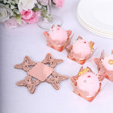 Add a Touch of Elegance with Metallic Rose Gold Butterfly Cupcake Wrappers