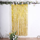 Add a Touch of Opulence with the Metallic Gold Foil Fringe Backdrop