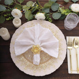 Gold Metal Modern Napkin Rings