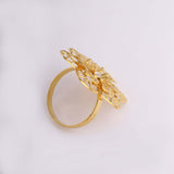 Gold Hollow Sun Flower Napkin Rings