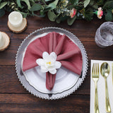 Elevate Your Table Decor with White Silk Jasmine Flower Napkin Rings